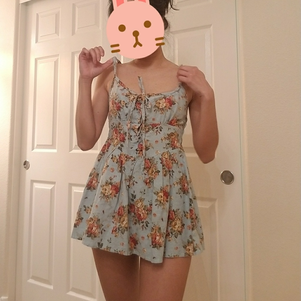 Floral cute romper